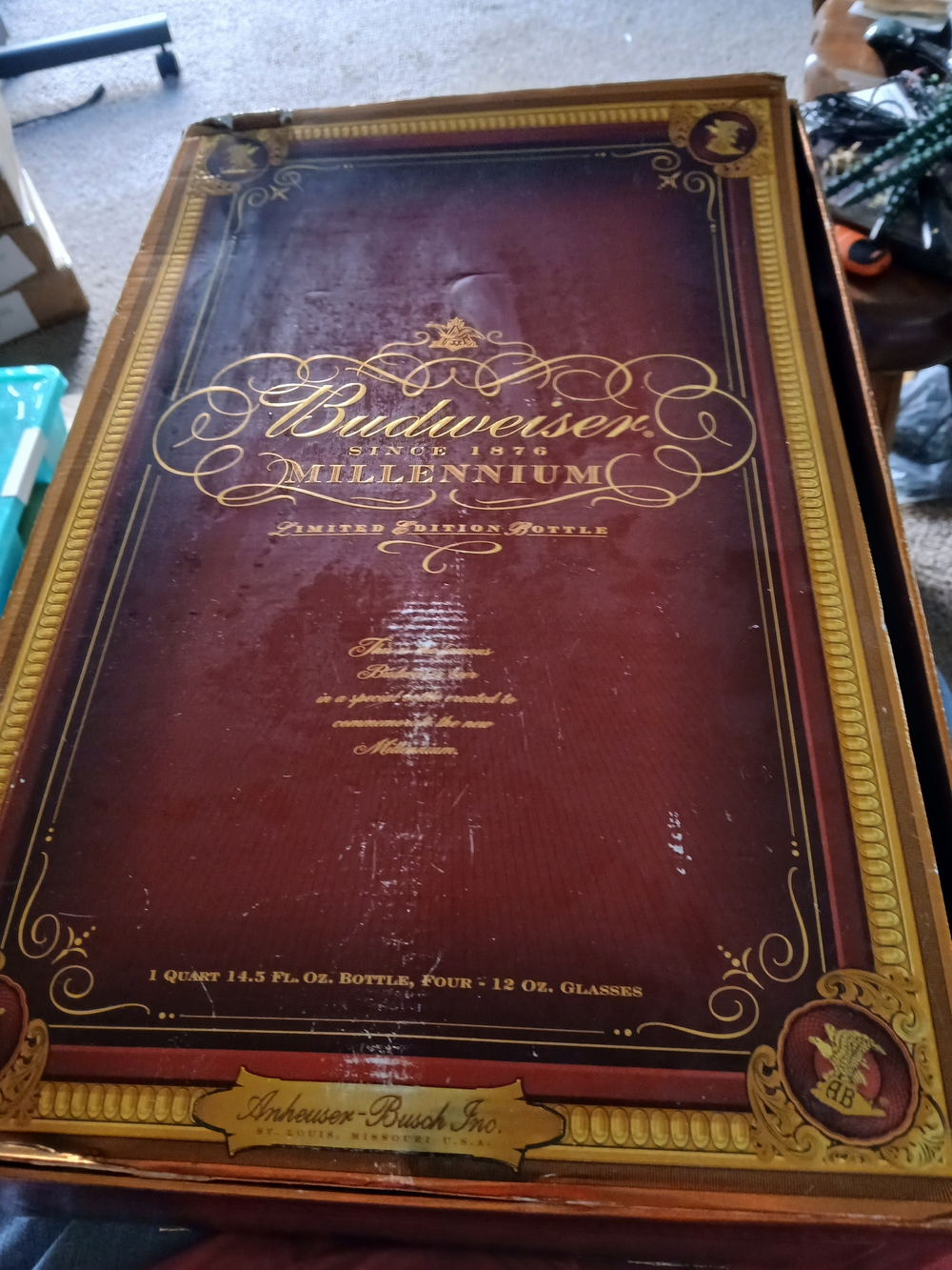 Budweiser Millennium Limited Edition Decorative Box - Red & Gold